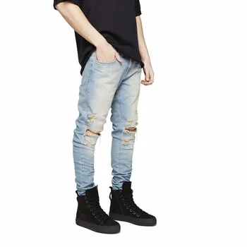 Modes jaunu 2018 oriģināls dizains, caurumu bikses jogger bikses zīmolu augstas kvalitātes džinsi luksusa cilvēks ikdienas ielu taisni hip hop