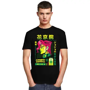 Modes Jojo Dīvaino Piedzīvojumu T Krekls Vīriešiem O-veida kakla Īstermiņa Piedurknēm Noriaki Kakyoin T-krekls Japānā, Anime, Manga, Graphic Tee Kokvilnas Topi