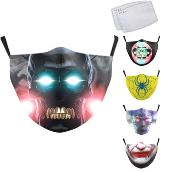 Modes Kokvilnas PM2.5 Melns mutes Maska, salona filtrs Pretvēja Muti-purns Sejas maskas Vīrietis, Sieviete