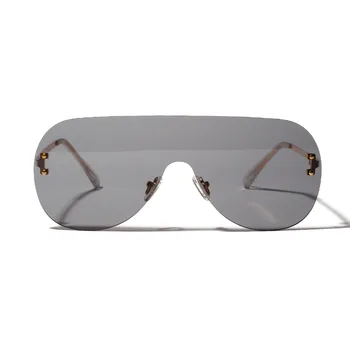 Modes Lielgabarīta Siāmas bez apmales Saulesbrilles Vīriešiem, Sievietēm Zīmola Dizaineru Jaunu Gabals Liels Rāmis Varde Spogulis Ieplests Brilles UV400
