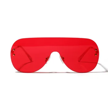 Modes Lielgabarīta Siāmas bez apmales Saulesbrilles Vīriešiem, Sievietēm Zīmola Dizaineru Jaunu Gabals Liels Rāmis Varde Spogulis Ieplests Brilles UV400