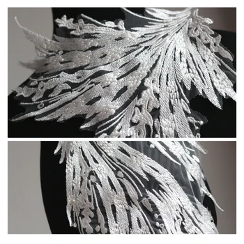 Modes lieliem spārniem izšuvumi mežģīņu aplikācijas diy kāzu kleitu lolita svārki Wei Mi svārki dekoratīvu mežģīņu materiāla