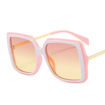 Modes Lielizmēra Kvadrātveida Saulesbrilles Sieviešu Luksusa Zīmolu Liels Rāmis Dāmas Toņos, Saules Brilles Sieviešu Vintage Briļļu Oculos De Sol