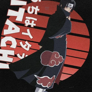 Modes Naruto Shippuden T-krekls Vīriešiem ar Īsām Piedurknēm Itachi Uchiha T Kokvilnas Japāņu Anime T Krekls Manga, Graphic Tee Dāvanu Tops