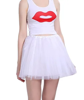 Modes Pieaugušo Tutu Svārki Dancewear Elastīgs Viduklis Sievietēm Mini Tilla Svārki 3 Slāņi Princese Apakšsvārki