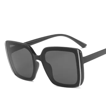 Modes Plastmasas Sieviešu Saulesbrilles Lielizmēra Kvadrātveida Vīriešiem, Vintage, Retro Slīpums Saules Brilles Zīmola Dizainere UV400 Gafas De Sol