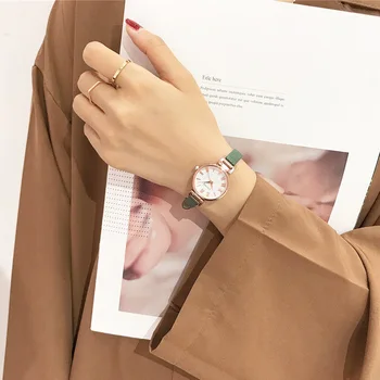 Modes plānas siksnas romu sieviešu pulksteņi ulzzang luksusa zīmolu dāmas rokas pulksteņi elegants dizains, sieviešu kvarca pulksteni dāvanas