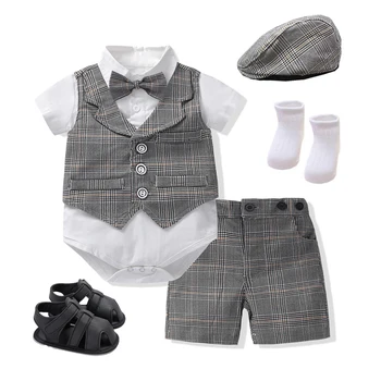 Modes Puiku Tērps Graciozs Drēbes, Apģērbu Komplekts Zīdaiņu Puse, Dzimšanas Dienas Kleitas Jaundzimušo Kostīmu Pleds Veste +Romper +Bikses +Bow