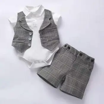 Modes Puiku Tērps Graciozs Drēbes, Apģērbu Komplekts Zīdaiņu Puse, Dzimšanas Dienas Kleitas Jaundzimušo Kostīmu Pleds Veste +Romper +Bikses +Bow