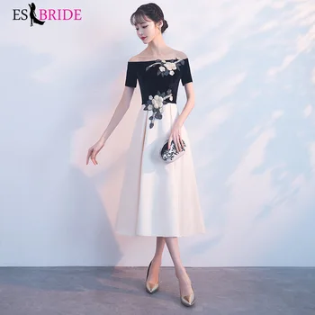 Modes Sievietes Elegants-Līnija, Balles kleitas, Mežģīnes Appliques Kāzu Viesu Kleita Puse Kleita drēbes de saviesīgs vakars ES1277