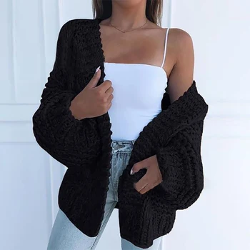 Modes Sieviešu Ziemas Mākslīgās Mohēra Trikotāžas Džemperis Zaudēt Siltu Jaku Gadījuma Mēteļi džemperi, kas ir vienkārša dizaina, lai jūs varētu saskaņot