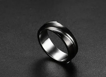 Modes titāna, Nerūsējošā Tērauda Vīriešu gredzens joslas mūžību kāzu iesaistīšanās pirkstu rotaslietas Puses dāvanu āfrikā (nigērijā gredzenu R11