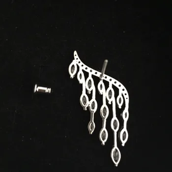 Modes unikāls piederumi brincos vara AAA kubikmetru zironia skaidrs, akmens eņģeļa spārna pušķis stud auskars par sievietes puses rotaslietas