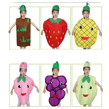 Modes Unisex Bērniem Masku Karikatūra Augļu, Dārzeņu Mazulis, Kostīms, Kostīmi Puse Apģērbs Zēns Meitene Darbības Drēbes dg88
