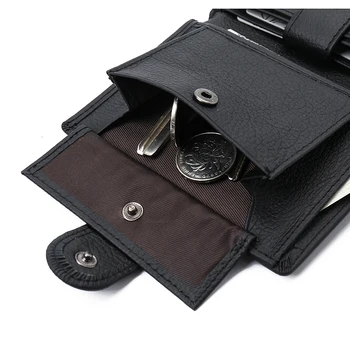 Modes vīriešu maku īstas ādas maks vīriešiem ar monētu kabatā īss seifs hasp dizaina monētu kabatā autovadītāja apliecību turētāju, seifs