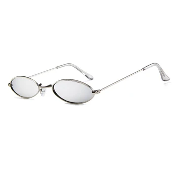 Modes Zīmolu Dizainera Mazas Ovālas formas Saulesbrilles Sievietēm, Vīriešiem Skaidru Krāsu Lēcas Unisex Elipsei, Saules Brilles Sieviešu UV400