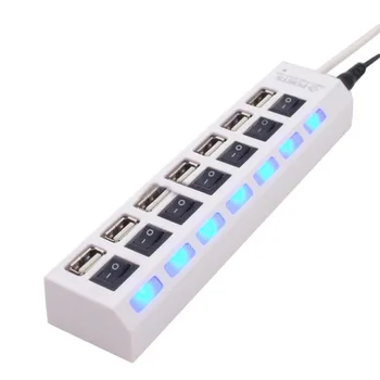 MODIKER USB Kontaktligzda ar 7) Ostas Izeju LED Gaismas, Ķieģeļu Piederumi Rīku 2020