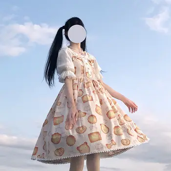 Moko Lolita Kleita Salda kūka 2020. gada vasaras JSK bez Piedurknēm lolita princese Japāņu kleita Vintage Viktorijas Princess Puse Kleita