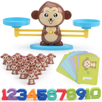 Montessori Matemātikas Rotaļlietas Digitālo Mērkaķis Bilances Apjoma, Izglītības Matemātikas Saulespuķu Balansēšanas Mēroga Numuru Galda Spēle Bērniem, Mācību Rotaļlietas