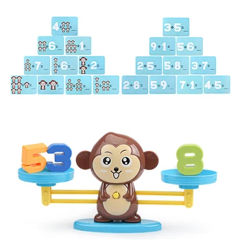 Montessori Matemātikas Rotaļlietas Digitālo Mērkaķis Bilances Apjoma, Izglītības Matemātikas Saulespuķu Balansēšanas Mēroga Numuru Galda Spēle Bērniem, Mācību Rotaļlietas