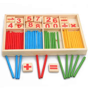 Montessori Matemātikas Rotaļlietas Koka Numuru Matemātikas Spēle Nūjas Izglītības Rotaļlieta, Puzzle Bērniem Mācīšanās Mācību Līdzekļu Kopums Bērna Dzimšanas Dienas Dāvana