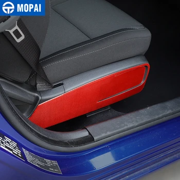 MOPAI Oglekļa Šķiedras Uzlīmes Automašīnas Priekšējā Sēdeklī, Sānu Regulēšanas Apdares Paneļa Vāku, lai Dodge Charger+ Piederumi