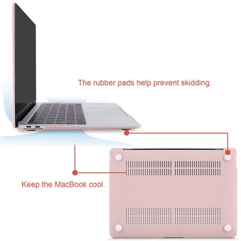 MOSISO 2019 Jaunu Klēpjdatoru Lietā Par Jaunu MacBook Air 13 Gadījumā 2018. gadam ar Tastatūras Segumu kristālam, Matēts Hard Case for macbook A1932