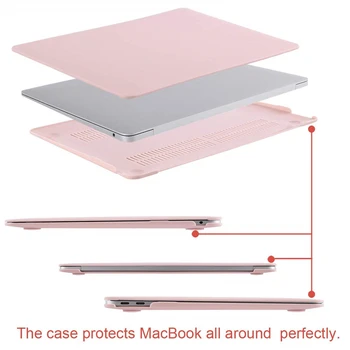 MOSISO 2019 Jaunu Klēpjdatoru Lietā Par Jaunu MacBook Air 13 Gadījumā 2018. gadam ar Tastatūras Segumu kristālam, Matēts Hard Case for macbook A1932