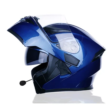Motociklu Dubultā Objektīva Ķiveres Moto Iebūvēts Bluetooth BT Ķivere Flip up motociklu Capacete Kasko DOT Apstiprinājumu JIEKAI 902