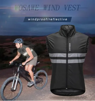 Motociklu kalnu velosipēds bez Piedurknēm, jaka viegla, pretvēja riteņbraukšana GILET vīriešu vai sieviešu velosipēdu Windbreak veste mtb vēja veste
