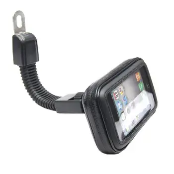 Motociklu Tālruņa GPS Turētājs Stand Mount ar Ūdens Pretestību, Rāvējslēdzēju Gadījumā Atpakaļskata Spoguļa Kronšteinu iPhone 8, XS,Galaxy S9