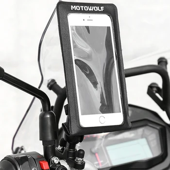 Motociklu, Velosipēdu Ūdensizturīgs Ūdensnecaurlaidīgs Mobilo Telefonu, Navigācijas Turētājs Mobilais Tālrunis, Soma, Skaidrs, Stabilu Touch Screen Āra