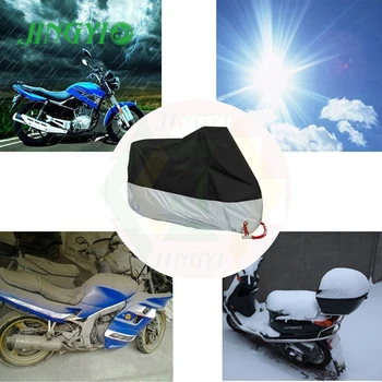 Motociklu Vāks motociklu segtu aizsardzības scooter pluie moto gadījumā motocikls segtu waterdichte motorizēti kapļi būtiska cubre moto