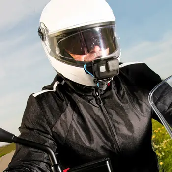 Motociklu Ķiveres Zoda Mount Holder par GoPro Hero 8 7 6 5 4 Xiaomi Yi Kamera