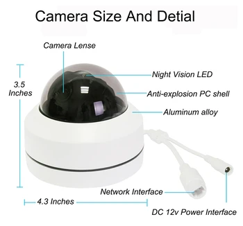 Motorizētu 4X Tālummaiņas Varifocal 4MP IP PTZ Dome VIDEONOVĒROŠANAS Kameras Āra Home Security Ūdensizturīgs Uzraudzības POE Kamera ar Skavu