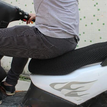 MOTOWOLF Motociklu, Motorolleru Sauļošanās Sēdekļa Vāku 3D Saules Pierādījums Novērstu Scooter Saule Pad Siltuma Izolācija Aizsargā Spilvenu