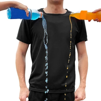Mountainskin Anti-Dirty Vīriešu T-krekls Hidrofobās Ūdensizturīgs Ātri Sausas Elpojošs Pretapaugšanas Augšas Vīriešu Īstermiņa piedurknēm T-Krekli VA494