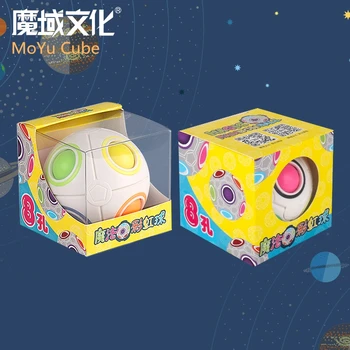MOYU Burvju varavīksne bumbu Burvju Kubs Varavīksnes Mīklas Bērniem Izglītības Mātes-bērnu spēles, Futbola Magic Cube puzzle burvju bumbu