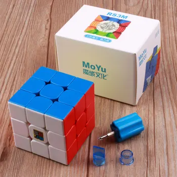 Moyu RS3M 2020. gadam Magnētisko RS3M 3*3 Magic Mīklas, Ātrums Cube Magnēti Cube 3x3 Stickerless Rotaļlietas Bērniem
