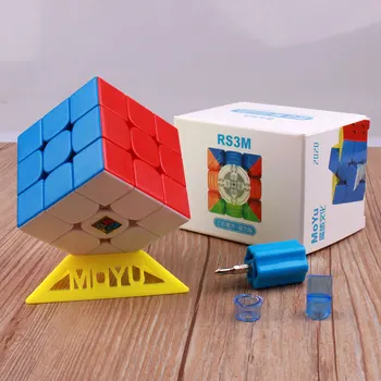 Moyu RS3M 2020. gadam Magnētisko RS3M 3*3 Magic Mīklas, Ātrums Cube Magnēti Cube 3x3 Stickerless Rotaļlietas Bērniem