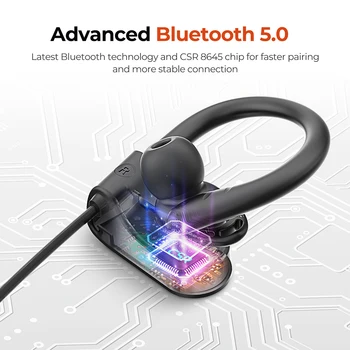 Mpow D9 Bezvadu Austiņas Bluetooth 5.0 Austiņas APTX Sporta Austiņas Ar Mikrofonu IPX7 Ūdensizturīgs Par Huawei P30 iPhone 11