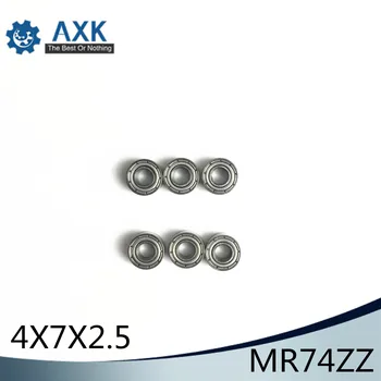 MR74ZZ Gultnis ABEC-1 (10PCS) 4*7*2.5 mm Miniatūras MR74 ZZ MR74Z Lodīšu Gultņiem L-740ZZ MR74-ZZ