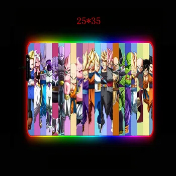 MRG RGB Spēļu Lielu Anime Goku, Peles Paliktņa Spēlētājs Led Datora peles paliktnis Liela Peles Paklājs Ar Apgaismojumu Uz Galda Paklājiņš Mause