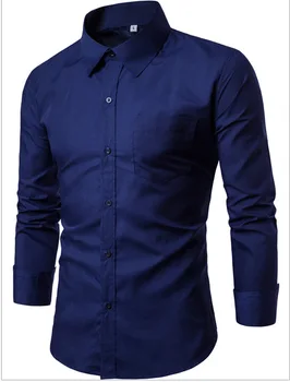 MRMT ir 2021. zīmolu vīriešu garām piedurknēm krekls krekls vīriešu tīrtoņa krāsu biznesa krekls