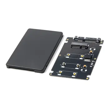 MSATA ar SATA Adapteri Box Mini Pcie mSATA SSD uz SATA3 2.5 collas Adaptera Karti ar Lietu 60321 Savienotājs