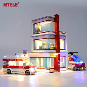 MTELE Zīmola LED iedegties Komplekts City Sērija Pilsētas Slimnīcā Compatile Ar 60204 NAV Bloka Modelis