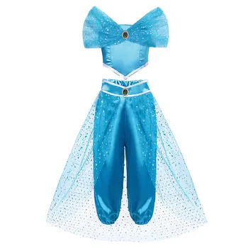MUABABY Arābijas Princese Saģērbt Meitene Aladdin Iedomātā Kostīms Bērniem Fotogrāfija Halloween Puse Apģērbs Apģērbs