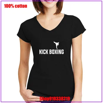 Muay Taju Kickboxing cīnītājs balts Smieklīgi, T Krekli Vintage Jauns Dizains Sievietes Draudzene, Grafikas v kakla kokvilnas topi modes tees