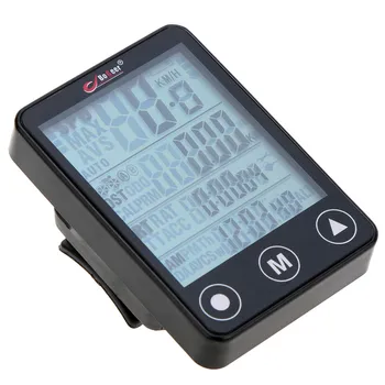 Multifunkcionāla Bezvadu Velo Datorā, Pieskarieties Pogai LCD Velosipēdu Sensoru Odometra Ar Apgaismojumu Velo Spidometrs Bicicleta