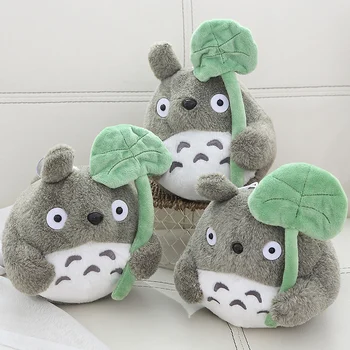 Multiplikācijas Filma Mīksto TOTORO Plīša Rotaļlietu, Mīksto Pildījumu Lotus Leaf Totoro Rotaļlieta Bērniem